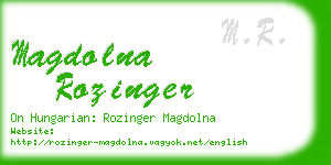 magdolna rozinger business card